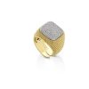 Anelli Mediterraneo Gioielli | Anello Shinedots Gold Quadrato