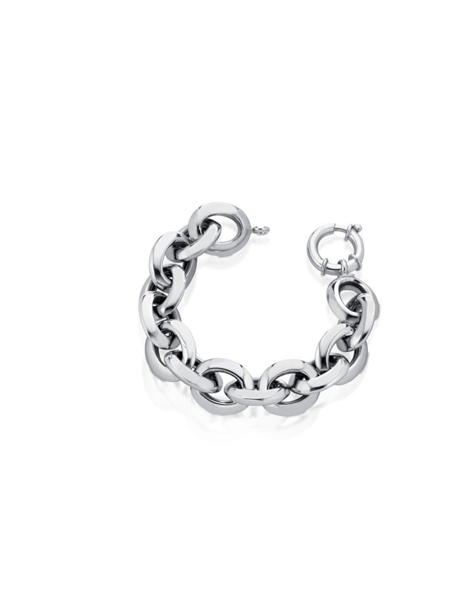 Bracciali Mediterraneo Gioielli | Bracciale Silver Rolo Maglia Stretta