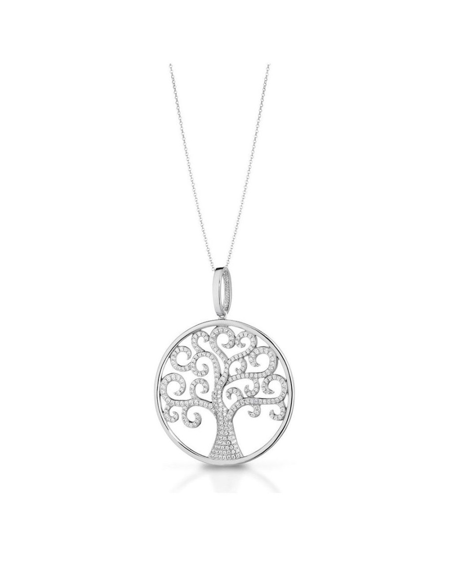 Collane Mediterraneo Gioielli | Collana Albero Della Vita Pave