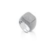 Anelli Mediterraneo Gioielli | Anello Shinedots Silver Quadrato