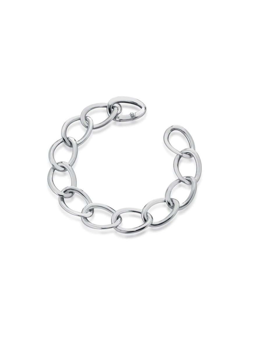 Bracciali Mediterraneo Gioielli | Bracciale Silver Catena Forzatina Ovale